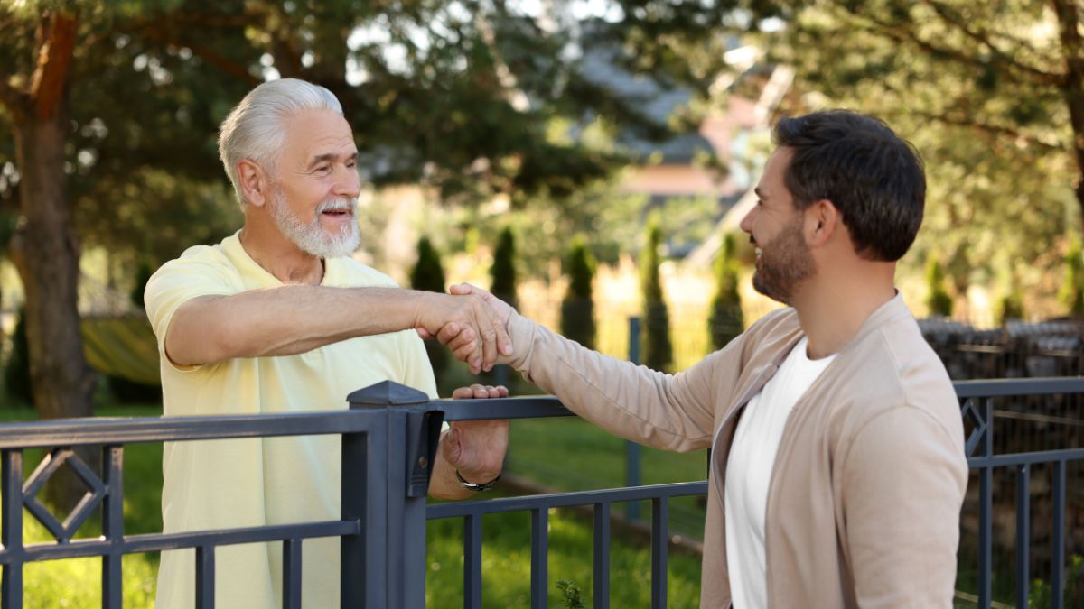 Two people shaking hands