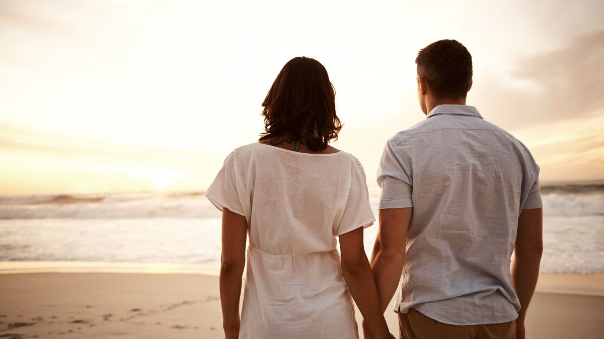 A couple at the beach